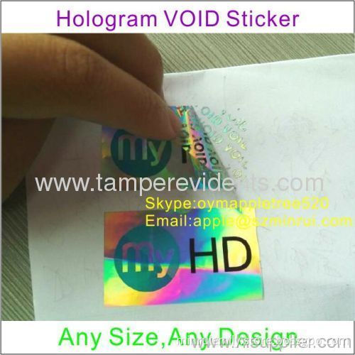 Custom Printing Void Seal Labels,special Hologram Void Security Stickers,tamper Proof Hologram Void Sticker